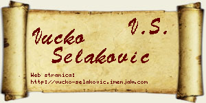Vučko Selaković vizit kartica
